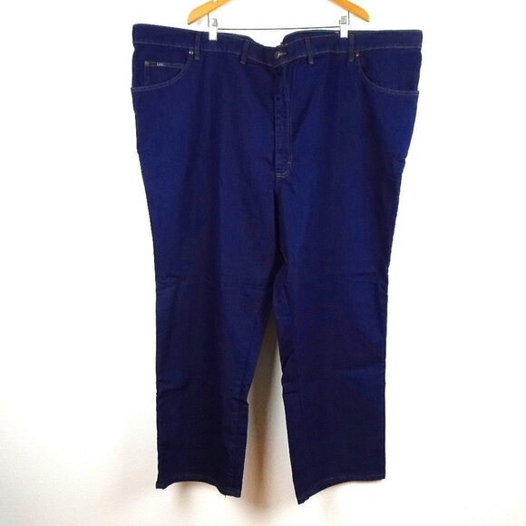 Lee Regular Fit Jeans Men's Big & Tall Size 58x30 Blue Denim Stretch - Picture 1 of 12